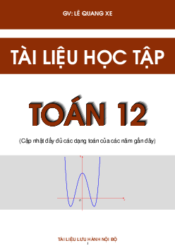Tài liệu học tập Toán 12 chủ đề ứng dụng đạo hàm khảo sát và vẽ đồ thị hàm số
