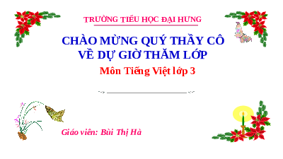 Giáo án điện tử Tiếng việt 3 Bài 4 Cánh diều: Đọc: Ba con búp bê