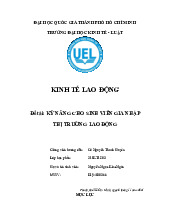 KỸ NĂNG CHO SINH VIÊN GIA NHẬP THỊ TRƯỜNG LAO ĐỘNG | Trường Đại học Kinh Tế - Luật