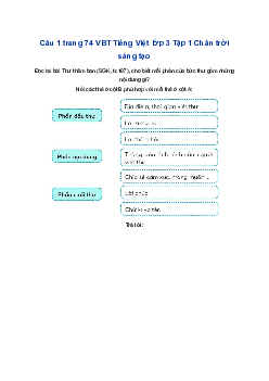 Giải Bài 2: Thư thăm bạn trang 75 VBT Tiếng Việt lớp 3 Tập 1 Chân trời sáng tạo