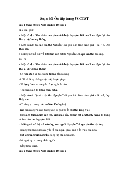 Soạn bài Ôn tập trang 58 CTST