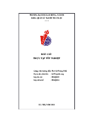 Báo cáo thực tập môn quản trị nhân lực mẫu 8 | Đại học Lao động - Xã Hội