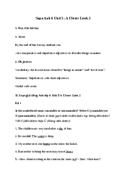 Giải Tiếng Anh 6 Unit 5: A Closer Look 2 | Global Success