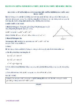 Bài toán chứng minh đẳng thức, bất đẳng thức hình học phẳng