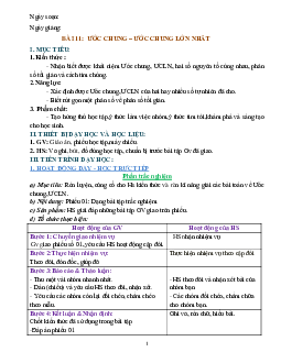 Giáo án dạy thêm Toán 6 sách Cánh diều Chủ đề 6