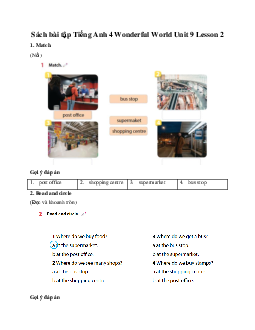 Sách bài tập Tiếng Anh 4 Wonderful World Unit 9 Lesson 2
