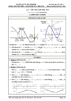 Cực trị của hàm số – Lê Văn Đoàn Toán 12