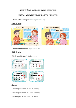 Tiếng Anh lớp 4 unit 4 lesson 1 trang 28 29 Global success