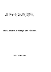 599 Câu Hỏi Trắc Nghiệm Kinh Tế Vi Mô | Kinh tế vĩ mô | Đại học Hàng hải Việt Nam