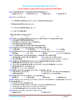 Trắc nghiệm Sử 10 Bài 1: sự xuất hiện loại người và bầy người nguyên Thủy  (có đáp án)