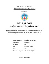 Bài tập lớn môn kinh tế chính trị | Trường Đại học Kinh Tế Quốc Dân