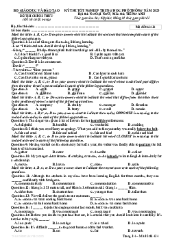Đề thi chính thức và đáp án mã đề thi 414 môn Tiếng Anh THPT Quốc gia, Kỳ thi tốt nghiệp THPT 2023