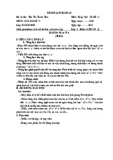 Kế hoạch bài dạy môn Tiếng Việt lớp 1 - Sách Kết nối tri thức