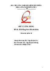Báo Cáo BTL: Hệ Thống IoT Theo Dõi Sức Khỏe | Iot và ứng dụng | Học viện Công nghệ Bưu chính Viễn thông