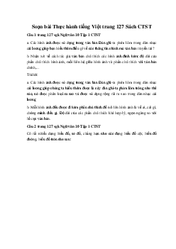 Soạn bài Thực hành tiếng Việt Ngữ Văn 10 trang 127 Sách Chân Trời Sáng Tạo