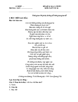 Giải Đề thi học kì 1 môn Ngữ văn 10 năm 2023 - 2024 sách Kết nối tri thức với cuộc sống đề 6