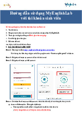 Hướng Dẫn Sử Dụng MyEnglishLab: Tạo Tài Khoản & Tham Gia Lớp Học