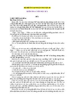 10 Ôn Thi HK1 Ngữ Văn 10 Phần Truyện (Có đáp án)
