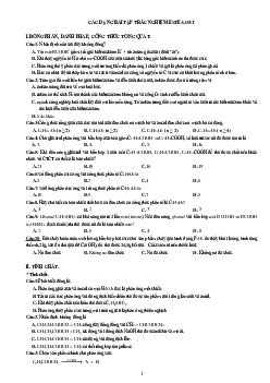 Các dạng bài tập trắc nghiệm Este - Lipit