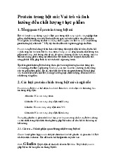 Protein trong bột mì: Vai trò và ảnh hưởng đến chất lượng thực phẩm Môn Hóa sinh học | Trường Đại học Công nghiệp Thành phố Hồ Chí Minh