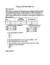 Bài tập chương 10 : Thu nhập quốc gia | Môn kinh tế vĩ mô