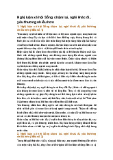 Nghị luận xã hội Sống chậm lại, nghĩ khác đi, yêu thương nhiều hơn