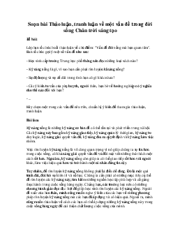 Soạn bài Thảo luận, tranh luận về một vấn đề trong đời sống | Ngữ văn 11 Chân trời sáng tạo