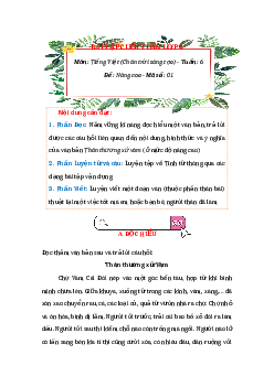 Bài tập cuối tuần Tiếng Việt lớp 4 nâng cao Tuần 6 - Chân trời sáng tạo