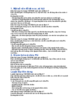 Giải SGK Địa lí 7 Bài 10: Đặc điểm dân cư, xã hội châu Phi - Kết nối tri thức