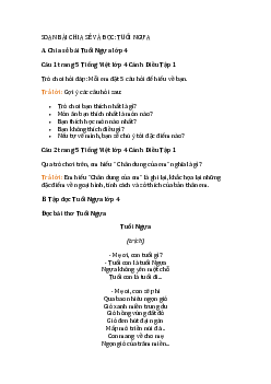 Chia sẻ và đọc: Tuổi Ngựa lớp 4 trang 5 Cánh Diều