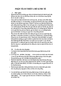 PHÂN TÍCH THIẾT CHẾ KINH TẾ | Kinh Tế Chính Trị Mác - Lênin | Đại học Khoa học Xã hội và Nhân văn, Đại học Quốc gia Thành phố HCM