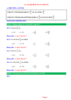 Phương pháp giải Bài 6: Giá trị phân số của một số Toán 6 Chân trời sáng tạo