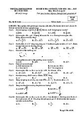 Đề cuối học kì 1 Toán 10 năm 2024 – 2025 trường THPT Kon Tum