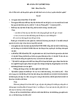 Đề cương ôn tập triết học K69 | môn Triết học Mác -Lênin | Đại học sư phạm Hà nội