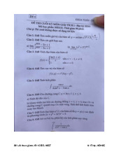 Đề thi cuối kỳ học phần Giải tích 1 năm 2024 - 2025 | Đại học Bách Khoa Hà Nội