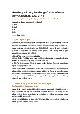 Ancol etylic không tác dụng với chất nào sau đây? A. KOH. B. CuO. C. Na