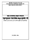 Đề cương Tập quán thương mại quốc tế môn Luật thương mại quốc tế | Trường Đại học Luật Hà Nội