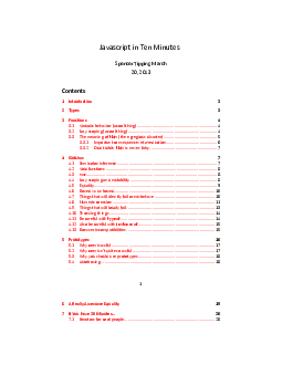 Javascript in Ten Minutes