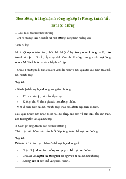 Hoạt động trải nghiệm 8: Phòng, tránh bắt nạt học đường | Cánh diều