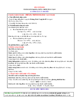 Chuyên đề KHTN 8 Chân trời sáng tạo bài 12 Oxide