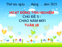 Giáo án điện tử Hoạt động trải nghiệm 1 chủ đề 5 Vì sự bình đẳng: Chào năm mới