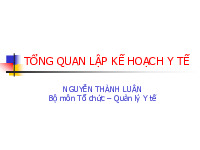 Tổng quan Lập kế hoạch y tế | Đại học Y Hà Nội