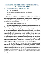 Đề Cương Ôn Thi Cuối Kỳ Môn Kinh tế chính trị Mác-Lênin | Đại học Kinh Tế Quốc Dân