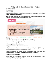 Giải SGK Tiếng Anh 12 Global Success Unit 4 Project