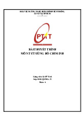 Bài thuyết trình: Tư tưởng Hồ Chí Minh về độc lập dân tộc môn Tư tưởng Hồ Chí Minh | Học viện Công Nghệ Bưu Chính Viễn Thông