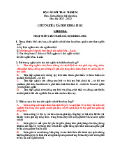 Bộ câu hỏi trắc nghiệm Chủ nghĩa xã hội khoa học | Đại học Thương Mại