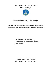 Khóa Luận Tốt Nghiệp: Phát Triển Kỹ Năng Tự Chăm Sóc Trẻ 5-6 Tuổi | Trường Đại Học Tây Nguyên