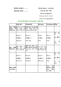 Bộ đề thi giữa học kì 1 môn Công nghệ 7 năm 2023 - 2024 Cánh Diều - Đề 2