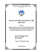BÀI TẬP LỚN :SINH VIÊN VIỆT NAM CẦN PHẢI LÀM GÌ ĐỂ PHÁT HUY DÂN CHỦ XÃ HỘI CHỦ NGHĨA VÀ XÂY DỰNG NHÀ NƯỚC PHÁP QUYỀN XÃ HỘI CHỦ NGHĨA Ở VIỆT NAM HIỆN NAY– TRƯỜNG KINH TẾ QUỐC DÂN