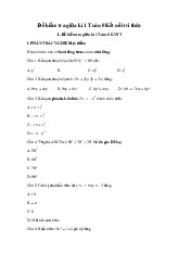 Đề thi giữa học kỳ 1 môn Toán lớp 8 năm học 2024 - 2025 | Bộ sách Kết nối tri thức